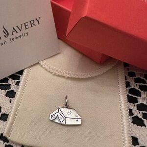 Rare and Retired James Avery Camping Ridge Tent Flat Charm - Sterling Silver 925